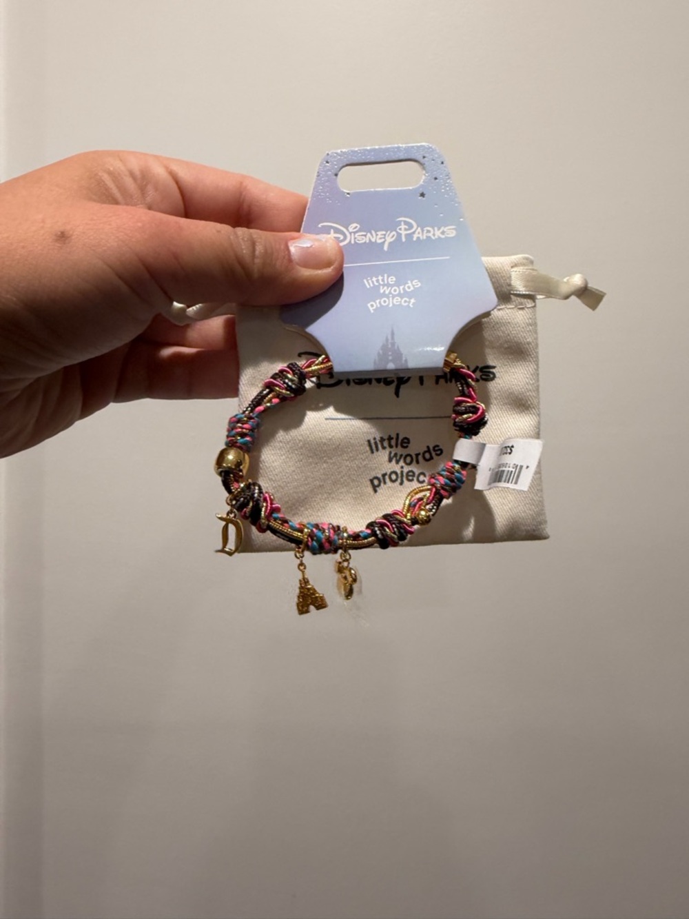 Disney Multicolor Knot Bracelet with Gold Castle & Mouse Charms - Picture 3 of 3